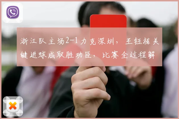 浙江队主场2-1力克深圳，王钰栋关键进球成取胜功臣，比赛全过程解析